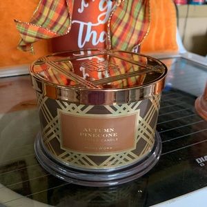 COPY - Autumn Pinecone  4 wick candle (RARE) H Slatkin